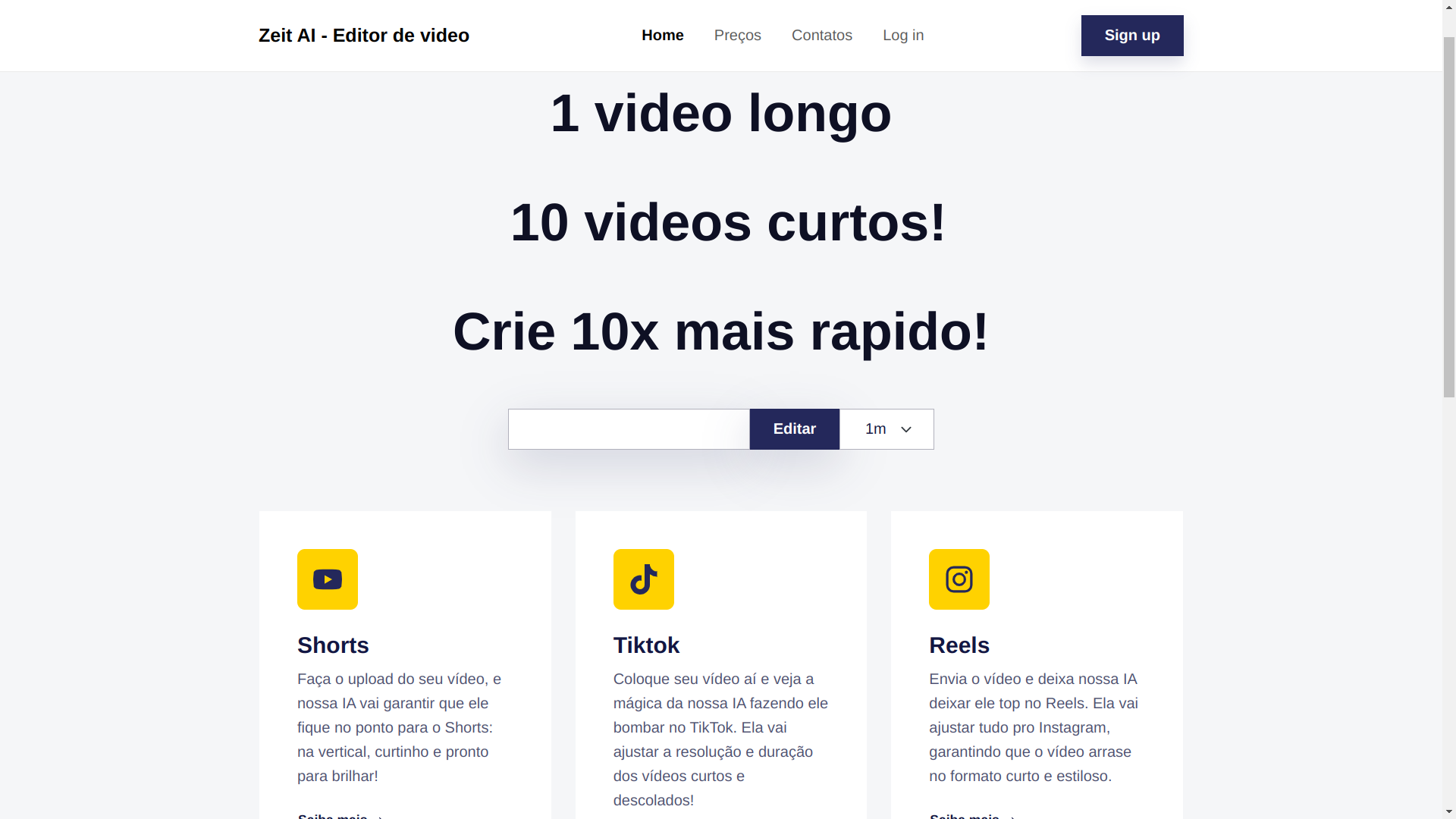 Zeit AI Video Editor preview